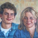 Double portrait, oil on canvas 70x50 cm. Commissioned.