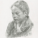 Girl, graphite pencil on paper, 29,7x42 cm