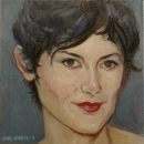 Audrey, oil on canvas, 25x25 cm, € 195,-