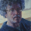 Self portrait, acrylics on canvas, 40x50 cm